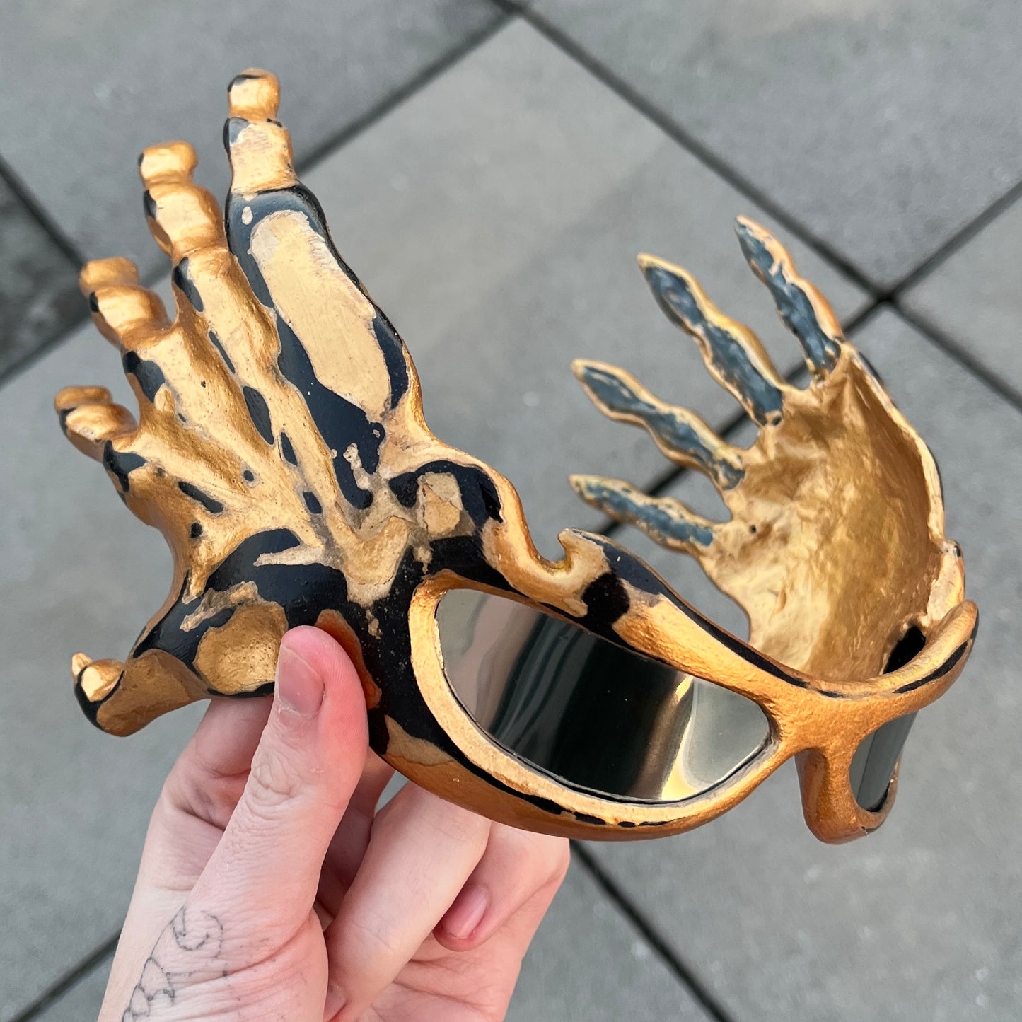 Mottled Gold Monster Sunglasses